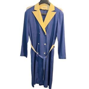 Oleg Cassini 100% Silk Dress Woman's 6 VINATGE Couture Hong Kong Double Breasted